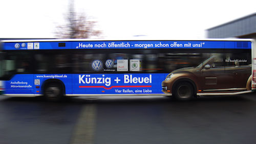 Buswerbung in Aschaffenburg • Künzig & Bleuel